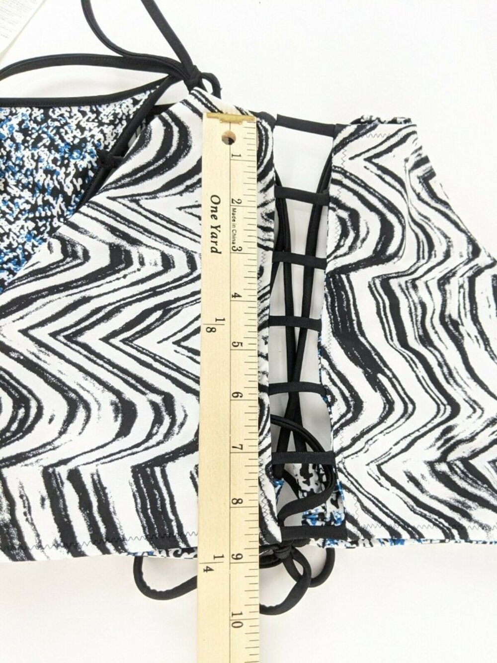 Volcom Womens Bikini Size M 2 Pc Black Blue Stay Tuned Tie Reversible New w tags - Picture 7 of 9